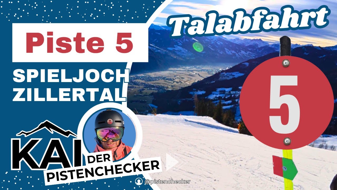 Talabfahrt Spieljoch | Piste 5 | Fügen | Zillertal | 4K