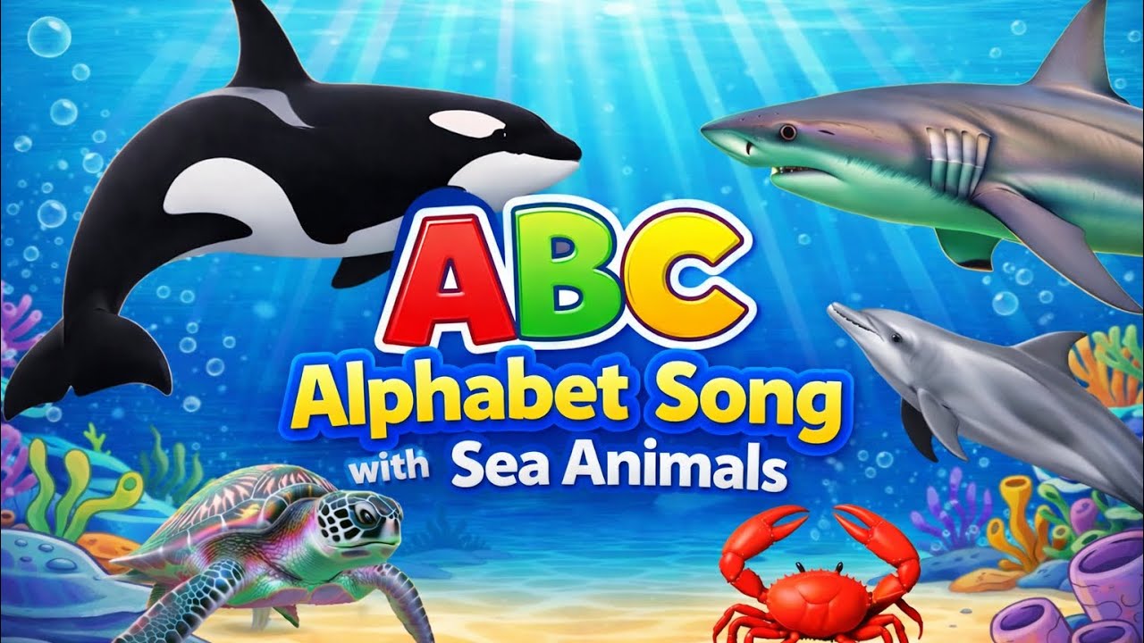 🎵 ABC Sea Animals Song | Learn the Alphabet A to Z | Nursery Rhymes for Kids 🐠🐳