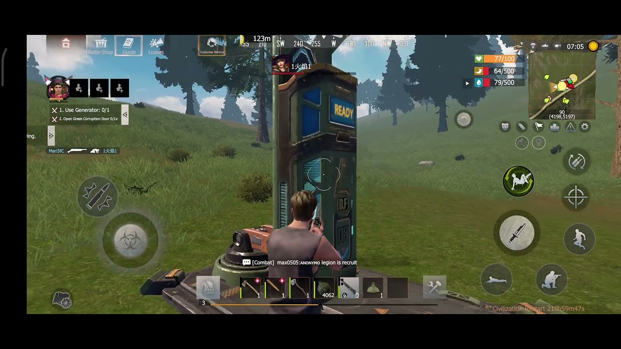 playing a game similar to rust