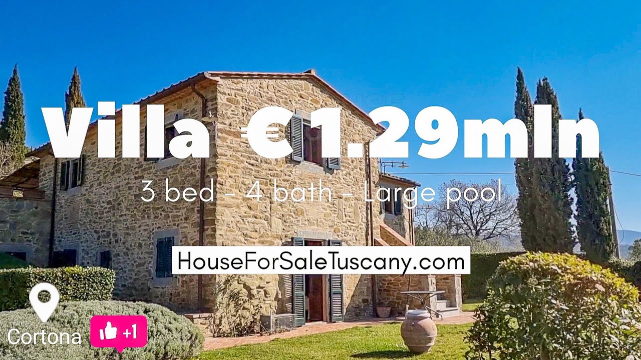 (SOLD) Inside a € 1,290,000 Tuscan Villa in Cortona, Italy!