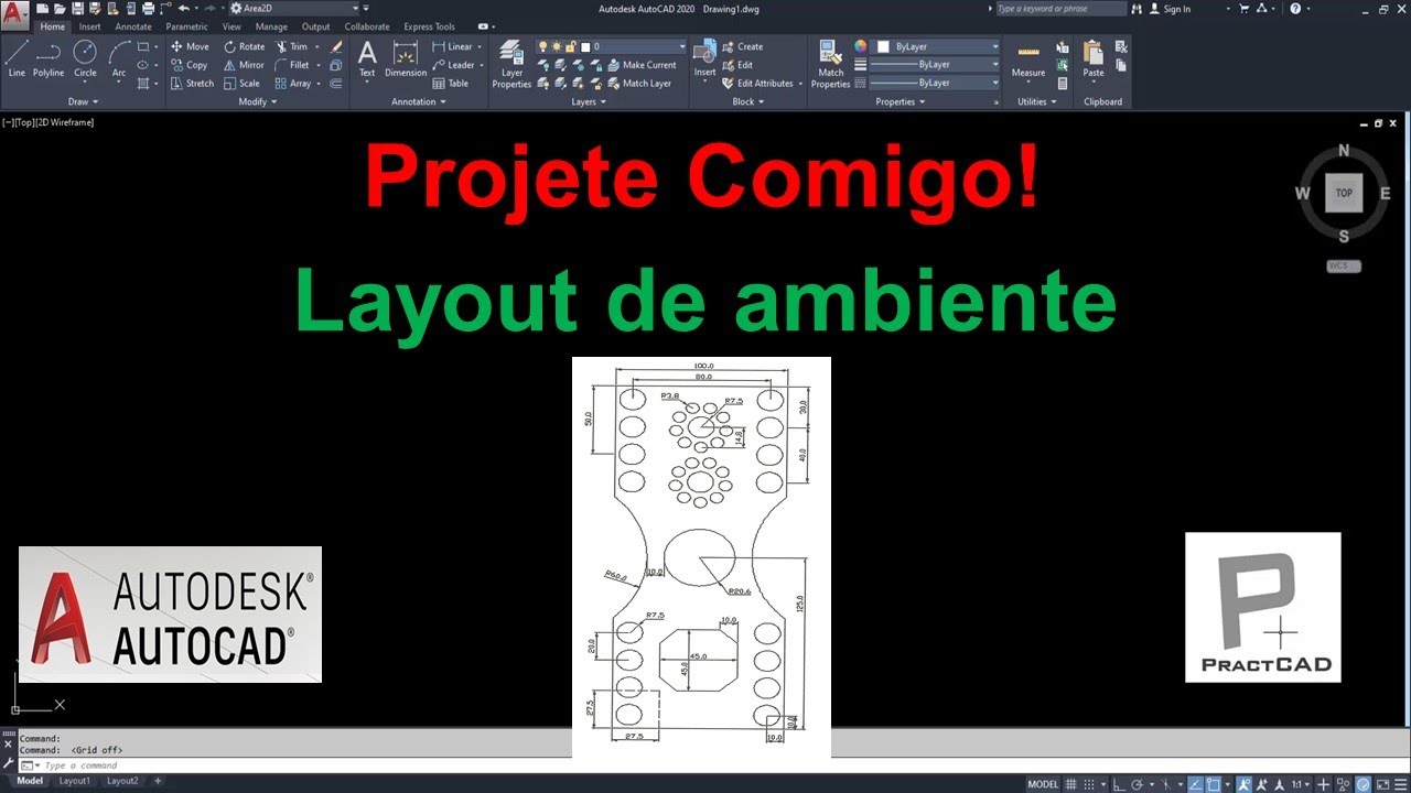 Desenho comigo #02 - Layout 2D no AutoCAD