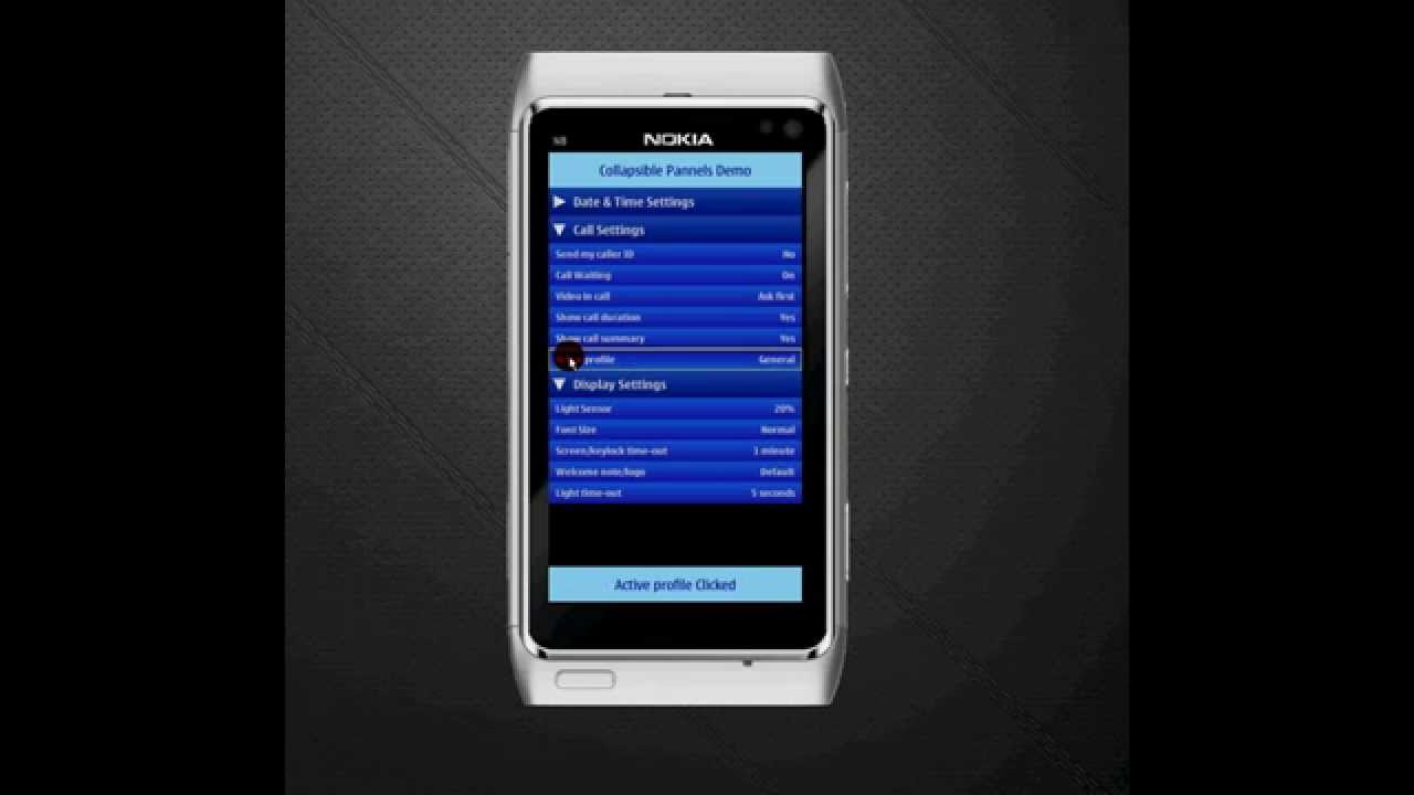 Collapsible Panels in QML - Demo