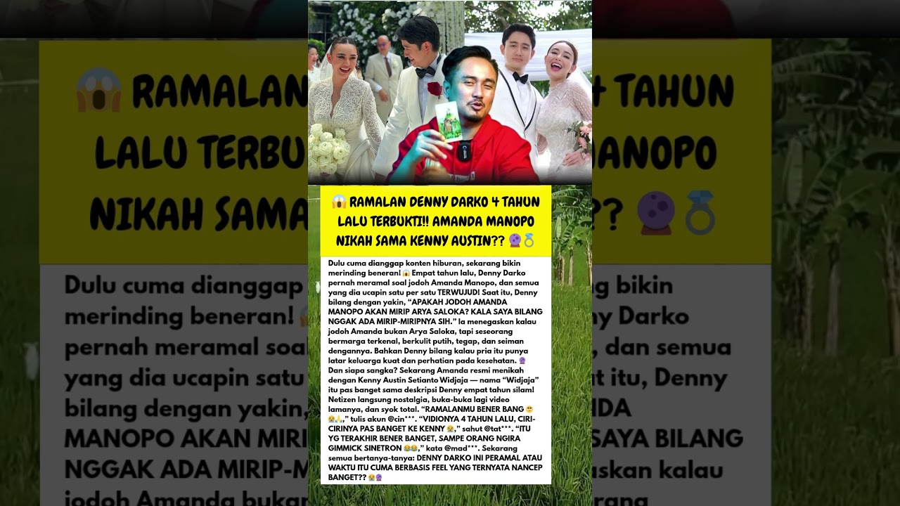 Ramalan Denny Darko Tentang Amanda Manopo TERBUKTI! #shorts