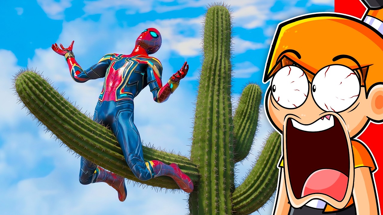 SPIDERMAN vs LA CAÍDA MÁS ALTA del MUNDO 💣#2 | Palmita reacciona