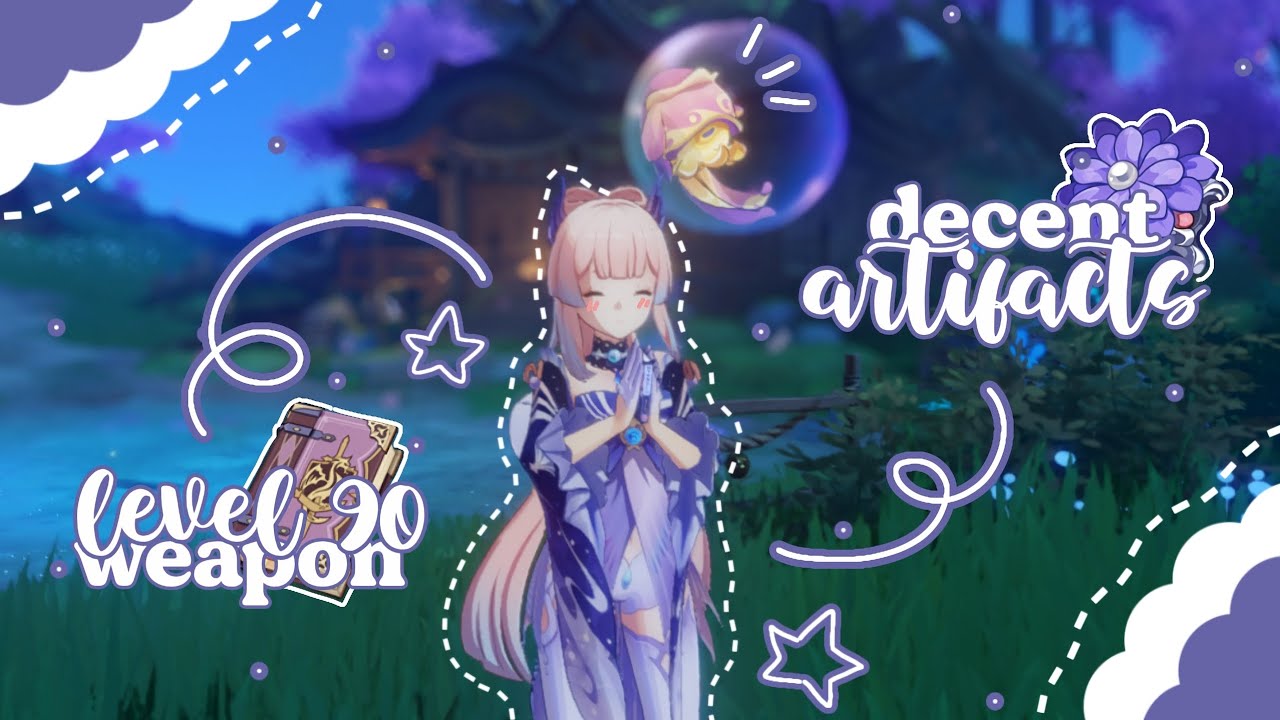 my first level 90 weapon and decent artifacts! + fixing my account part 2 ༘˚⋆𐙚