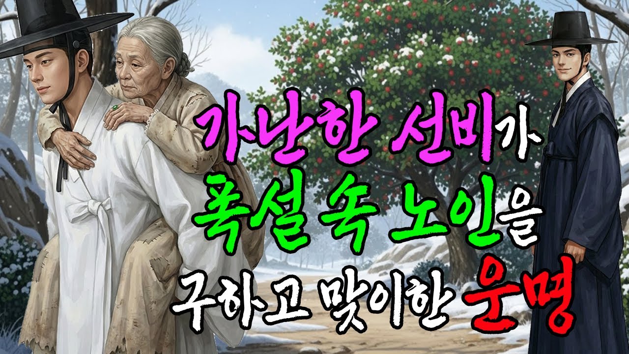 가난한 선비가 과거시험을 보러 가는길에 폭설 속 노인을 구하고 바뀐 운명 | 야담·민담·전설·설화·옛날이야기