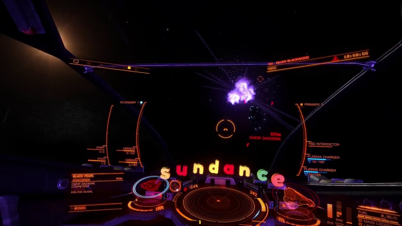 Elite: Dangerous PS4. Testing out the new Guardian Plasma Charges.
