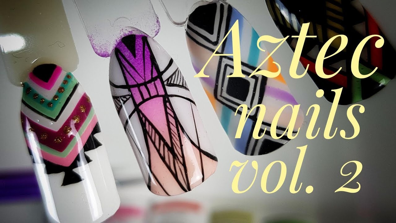 💅💅 Aztec Nails 💅💅 :: Azteckie zdobienie #2 :: Nailart by Natalia