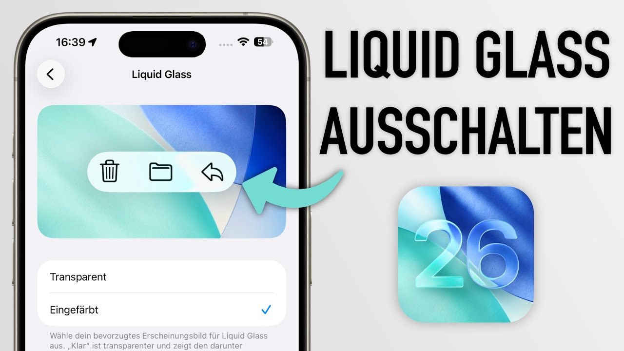 Apple f&uuml;hrt Schalter f&uuml;r iOS 26 Liquid Glass Effekt ein - Ist DAS die L&ouml;sung?