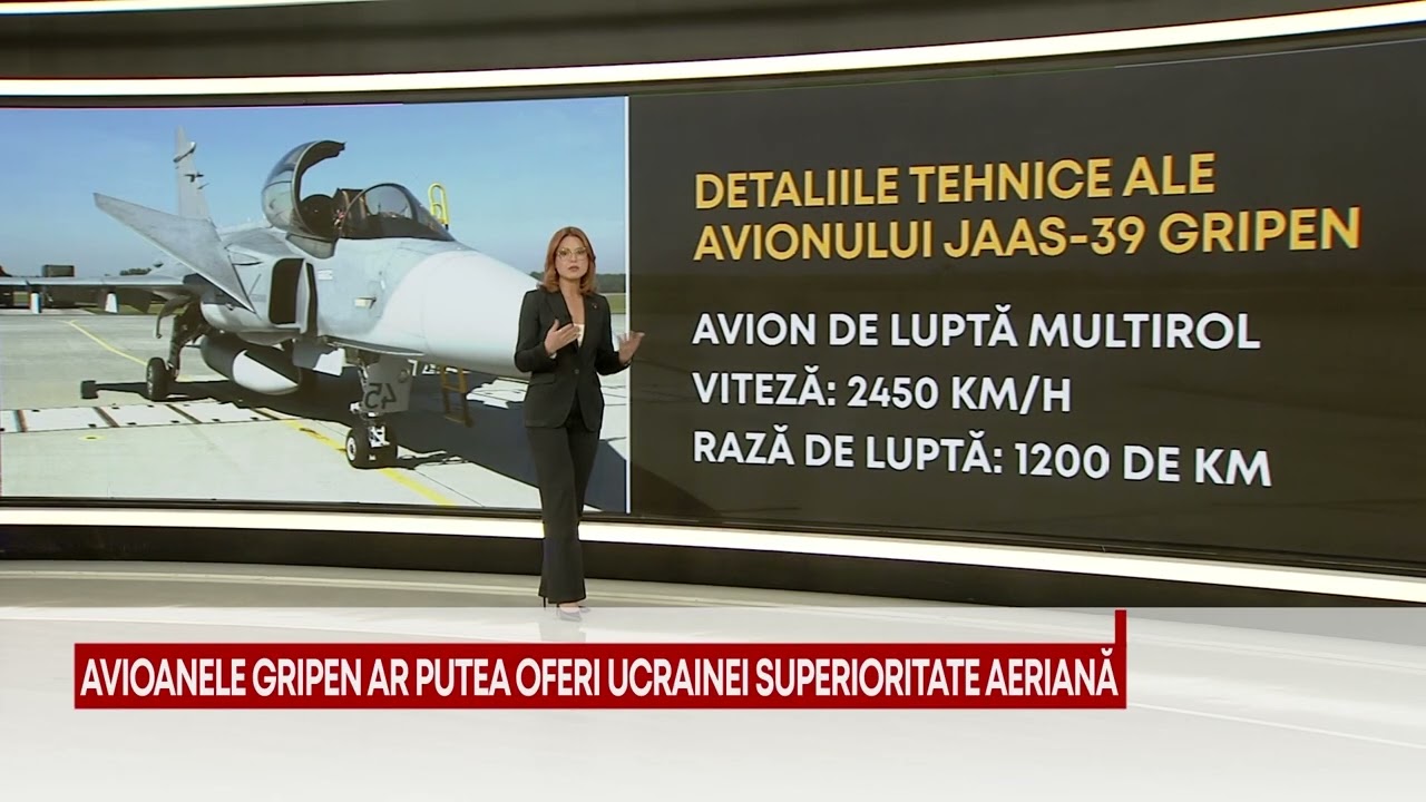 Ucraina își sporește puterea aeriană cu avioane de luptă suedeze. Date oferite de Maria Smarandache