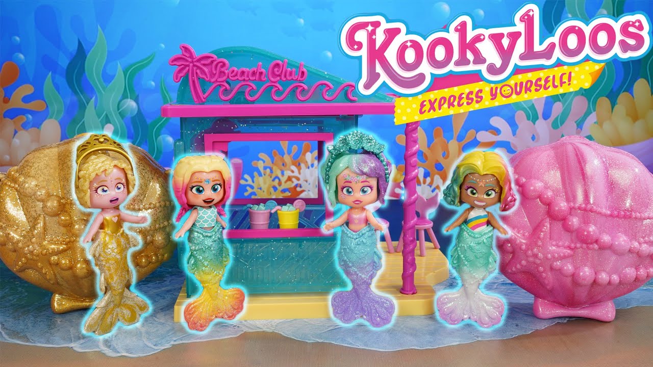 Nowość ! Muszle SYRENKI 🐚 KOOKYLOOS MERMAIDS 🌈 🧜‍♀️✨Plażowy  Domek Shelly's Beach House 🏖️