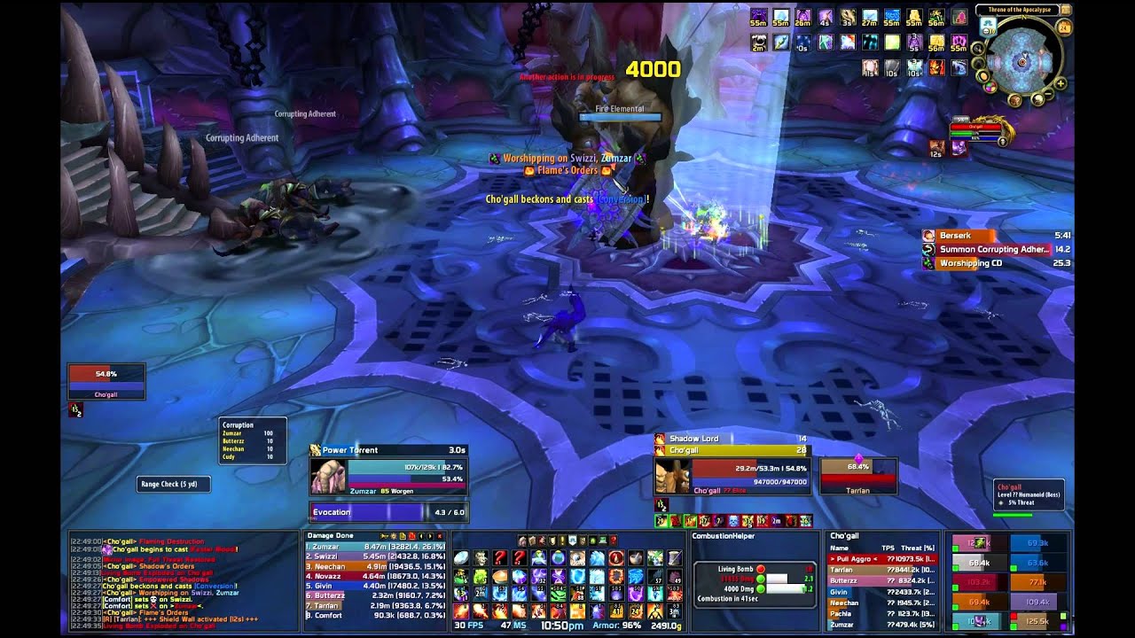 HEROIC Cho'Gall (10-man) - Fire Mage with 100 Corruption PoV - HD