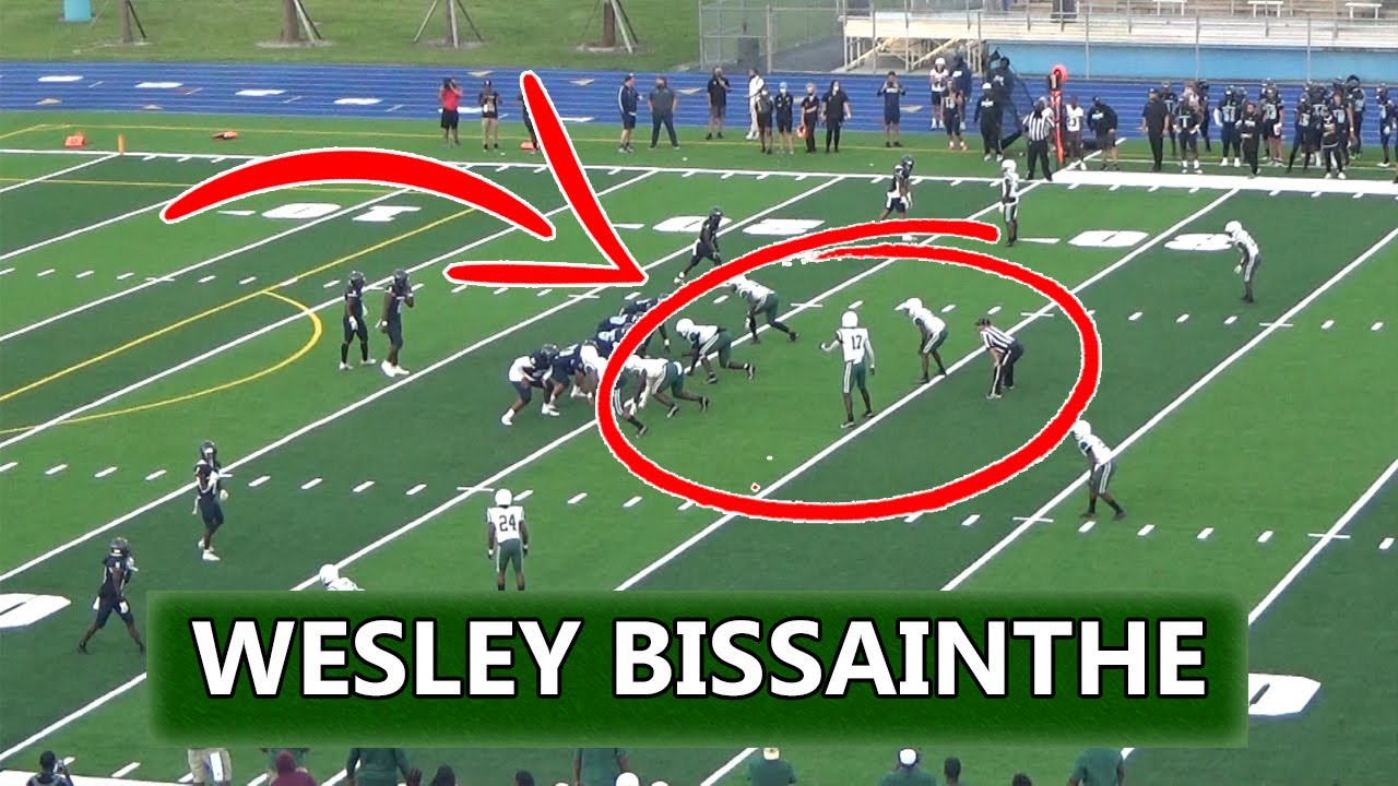 Miami Central 2022 LB Wesley Bissainthe a Tackling MACHINE! | Spring Game Highlights