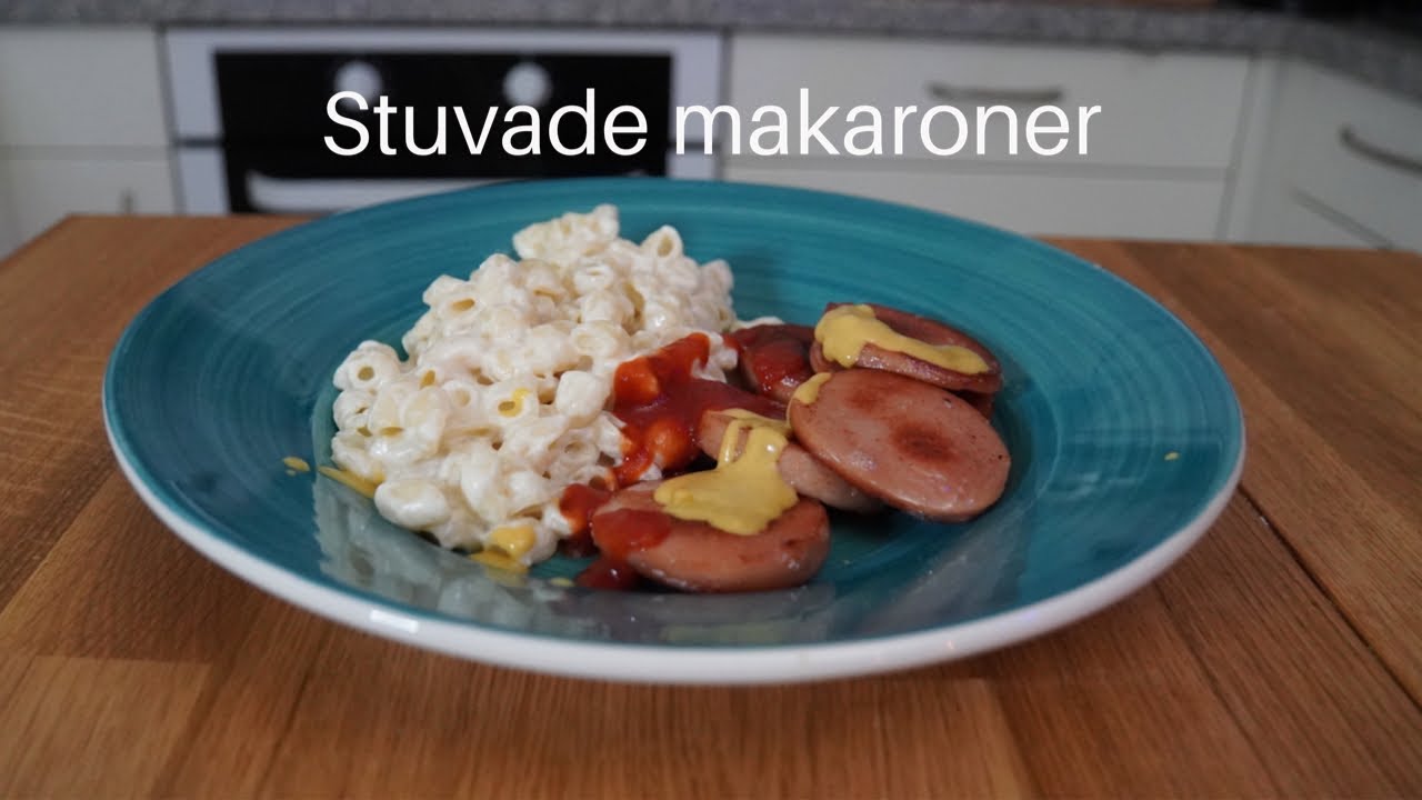 Stuvade makaroner I Mjölk kokta makaroner