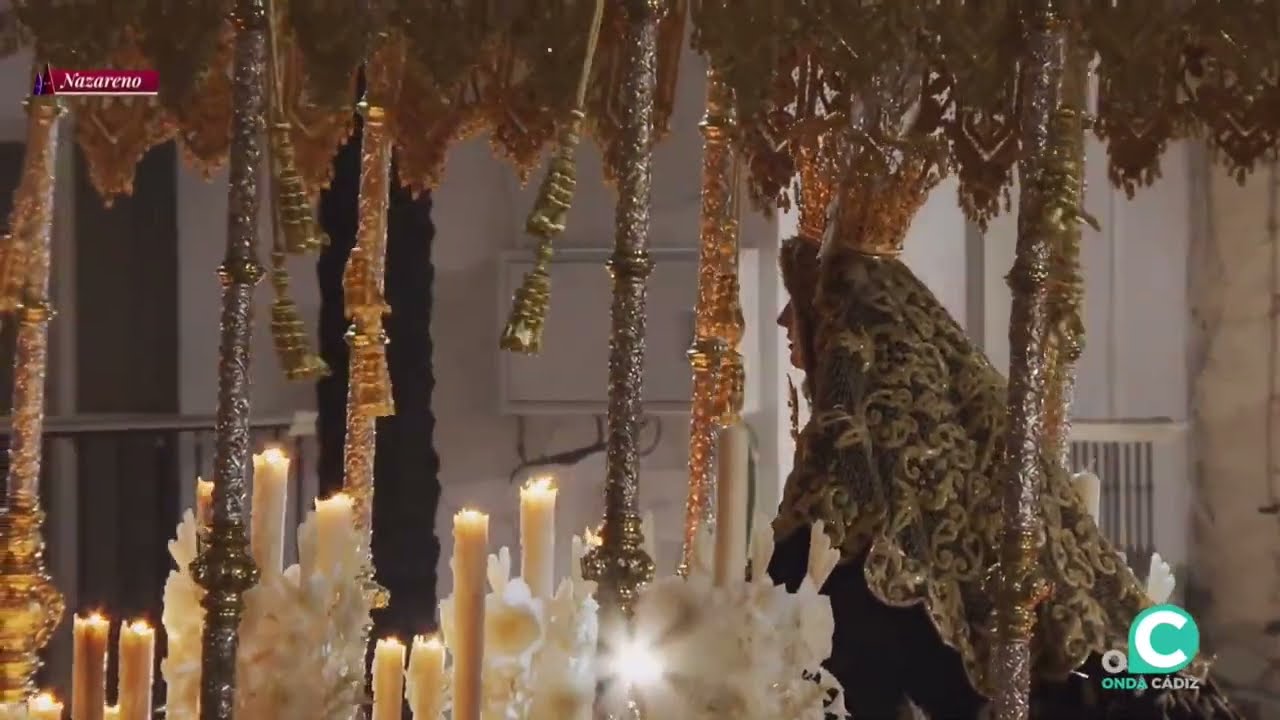 Virgen de los Dolores (Nazareno) en Plaza Catedral | Cádiz 2025