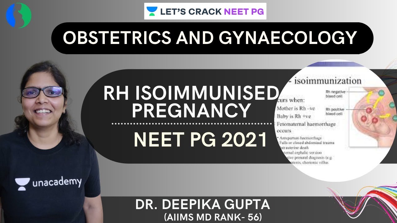 Rh isoimmunised pregnancy | NEET PG 2021 | Dr. Deepika Gupta