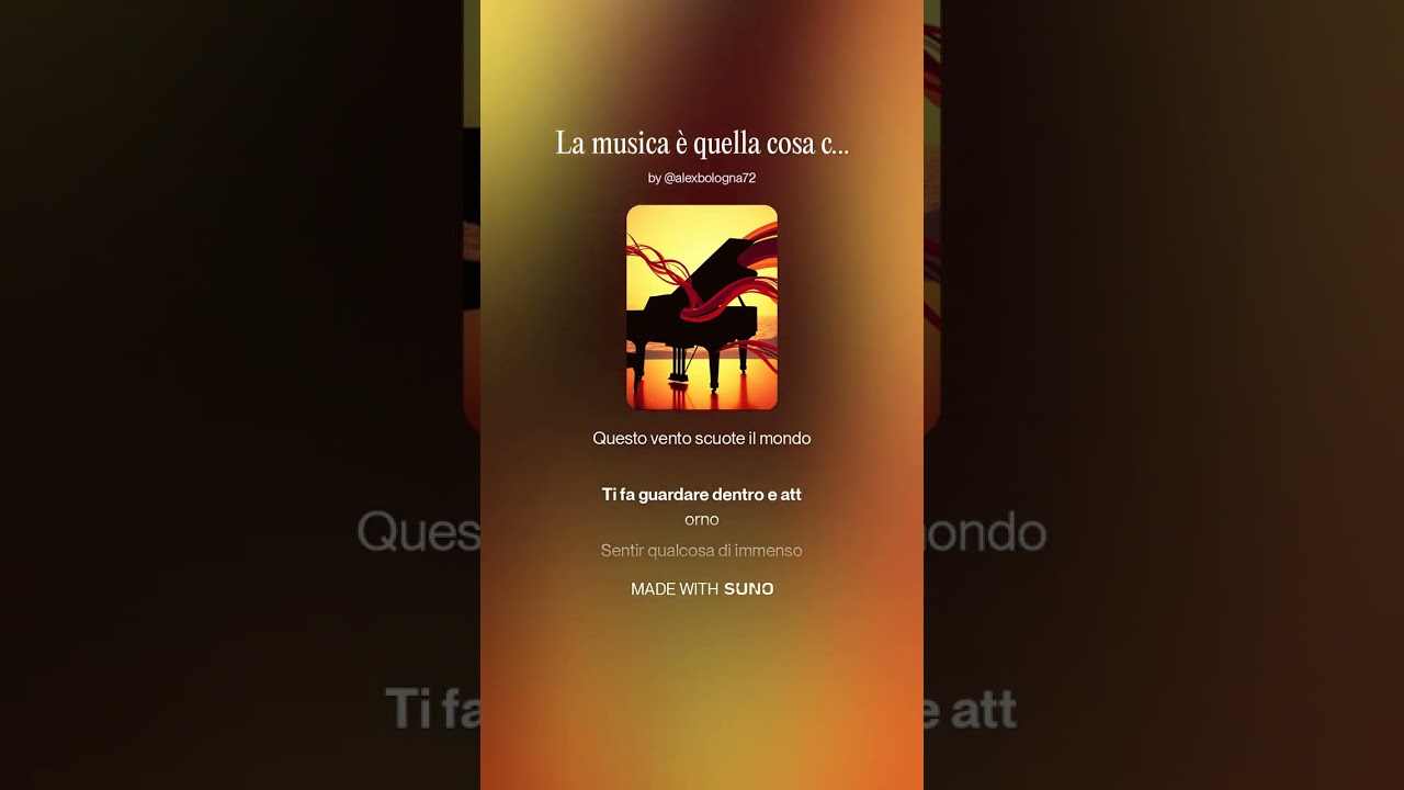 La musica è quella cosa che tu l’accendi 1