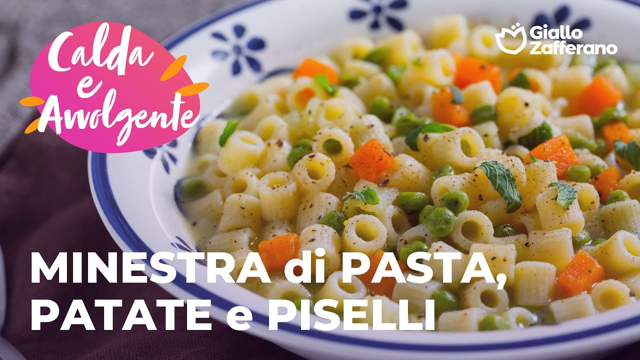 MINESTRA di PASTA, PATATE e PISELLI - COMFORT FOOD INVERNALE😋🌿🥔