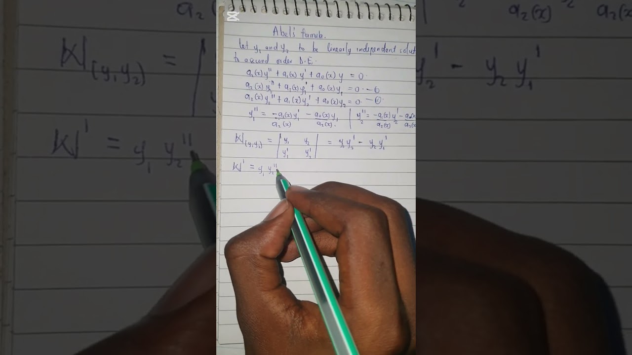 Chapter3 : ABEL'S FORMULA