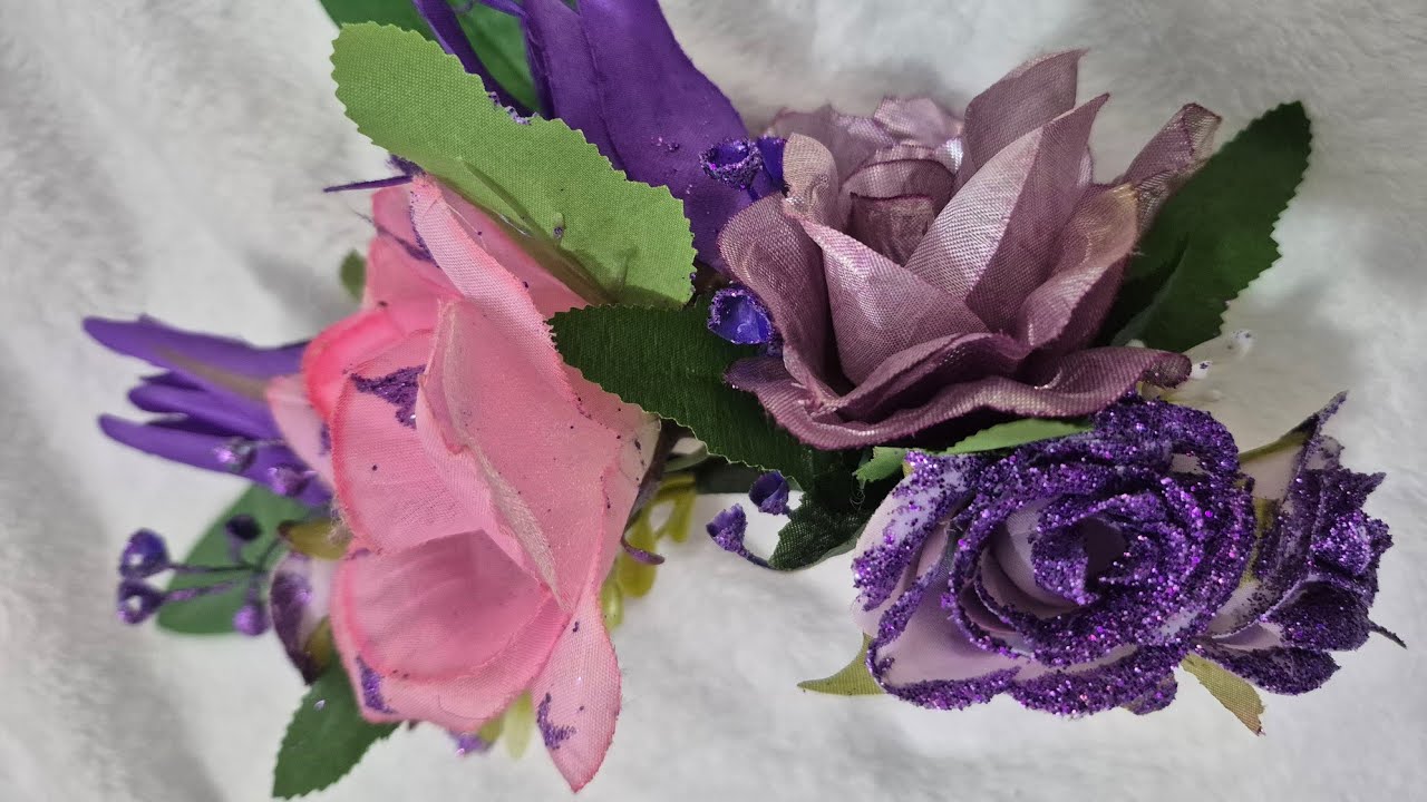 Tocado para bailar  color morado