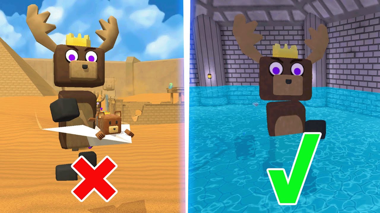 Water and Desert Reindeer - Super Bear Adventure Gameplay Walkthrough