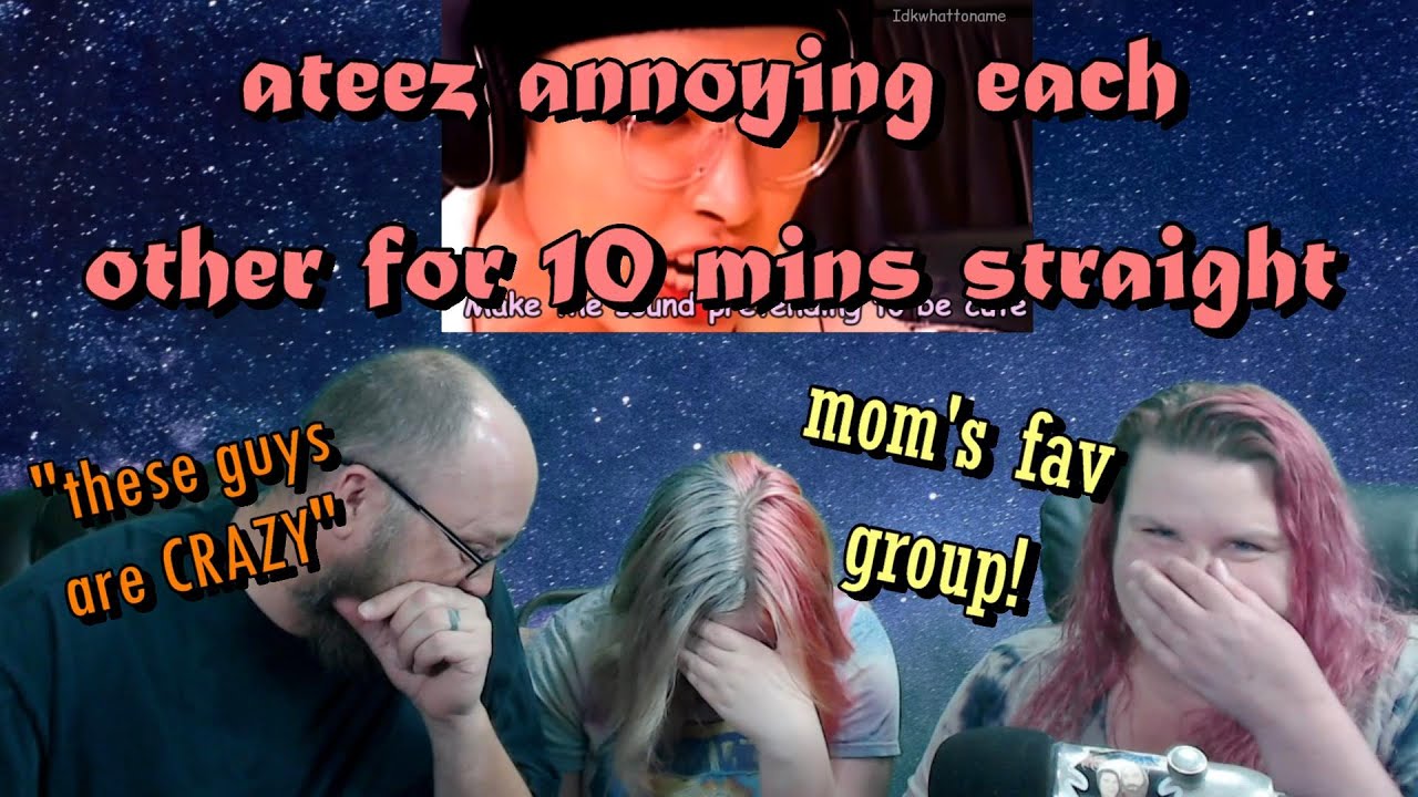 FAMILY REACTS TO ateez annoying each other for 10 mins straight