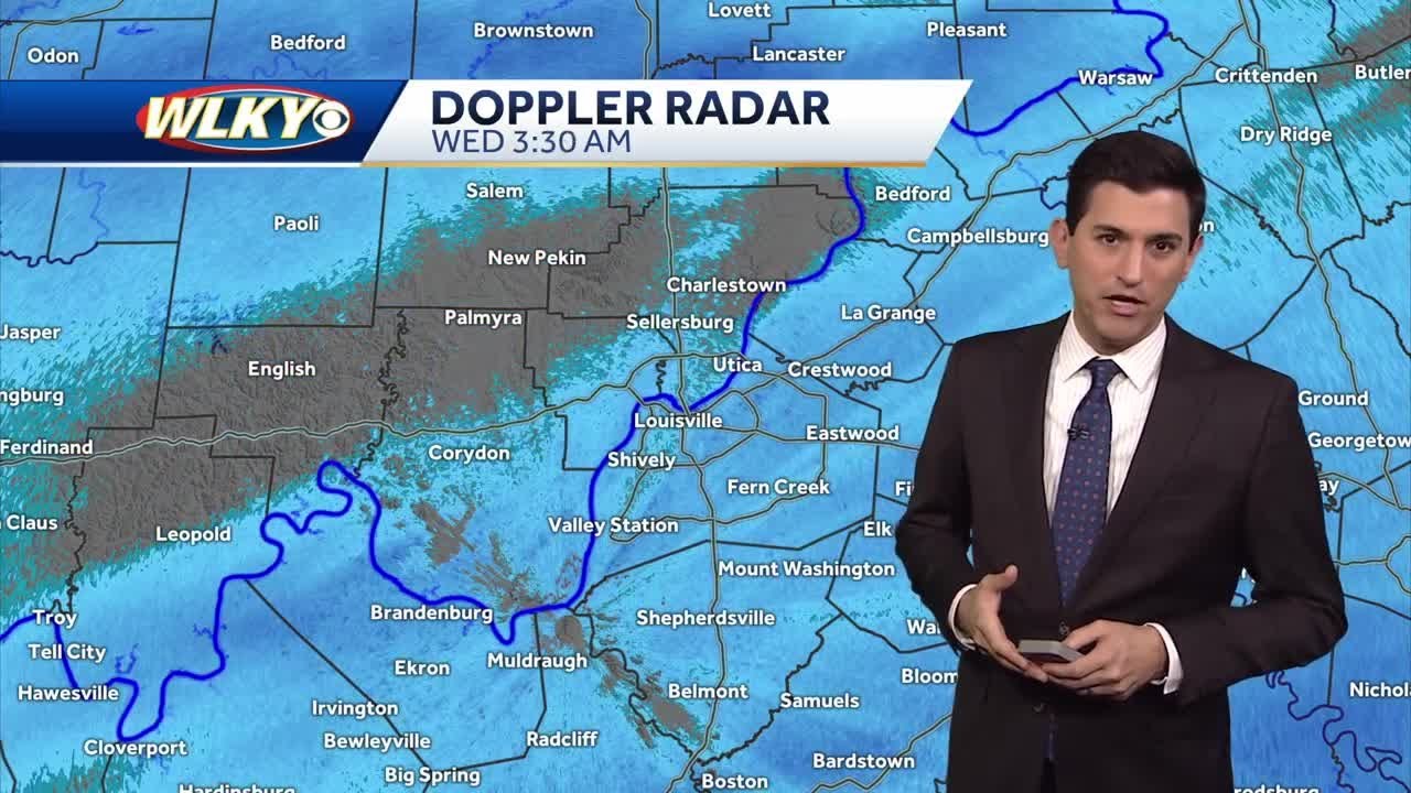 2nd round of snow continuing through Louisville area; 4 a.m. weather forecast Feb. 19