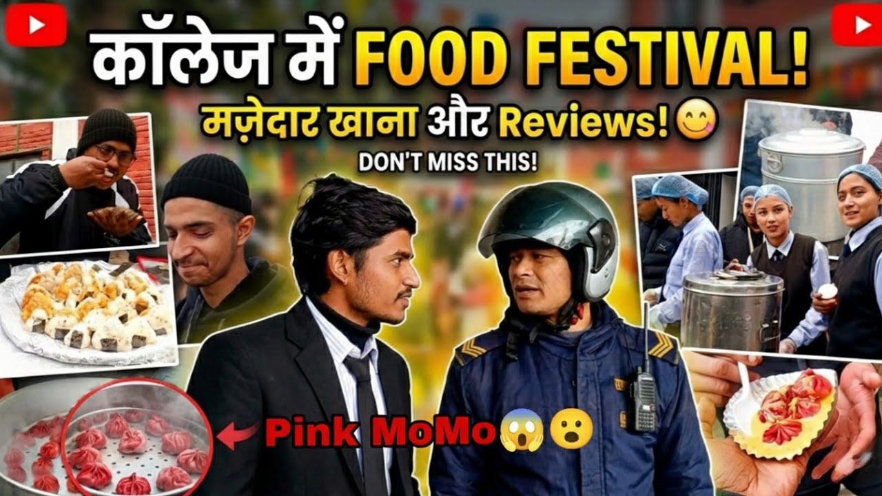 PEHLI BAAR KHAYE PINK MOMOS! 😱 College Food Festival Vlog 🥟