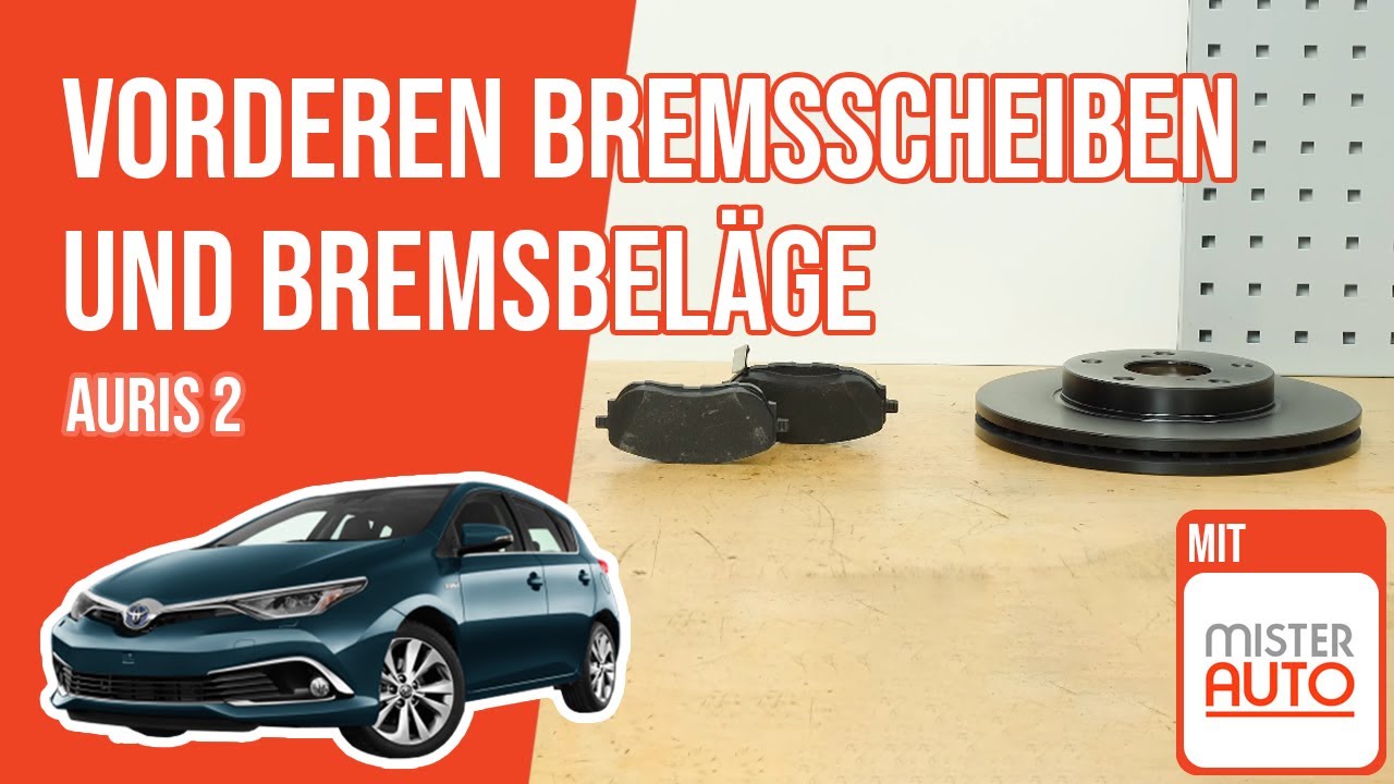 Wie Auris 2 Bremsscheiben vorne, Bremsbeläge vorne wechseln 🚗