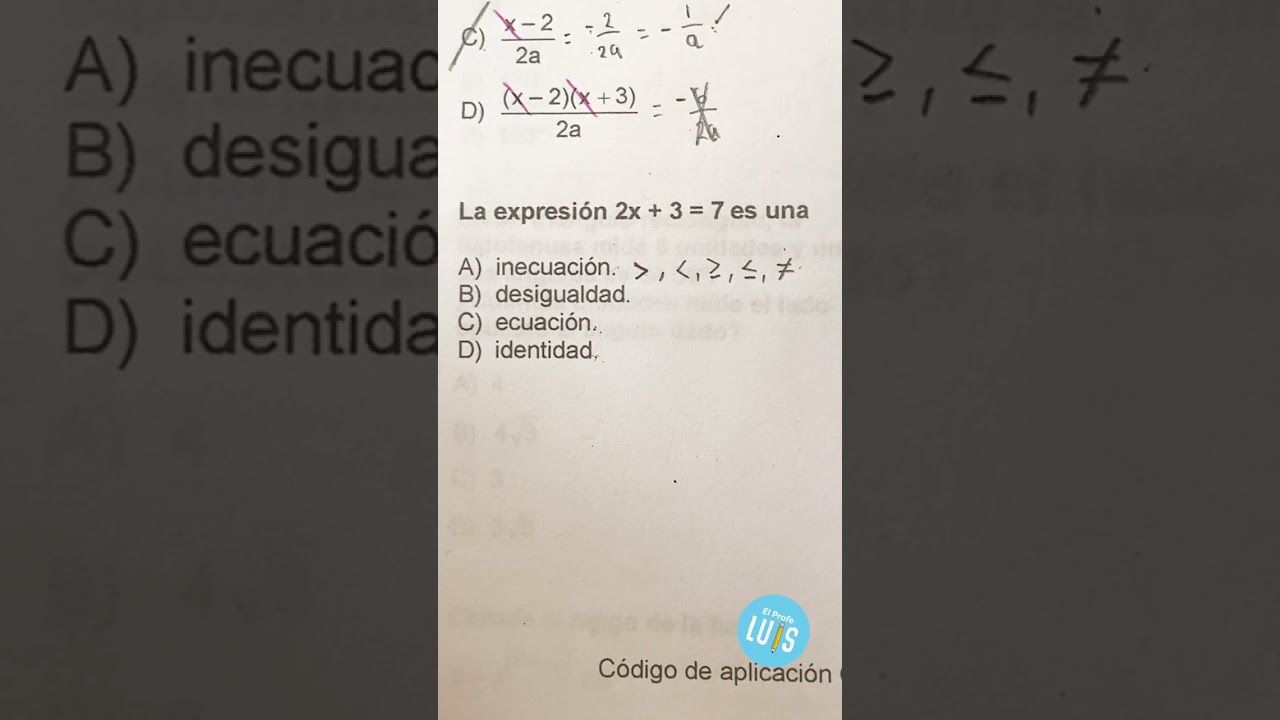 ✅ Gu&iacute;a Examen UNAM 2023 &Aacute;rea 1 | Matem&aacute;ticas Reactivo 51 #examenunam #guiaunam #guiaunam2023