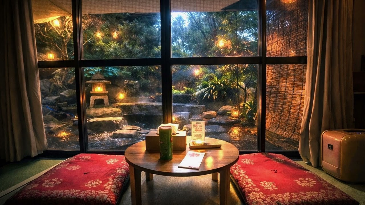 Japanese Rain Garden Sleep Music | Relax your mind, body & soul before sleep
