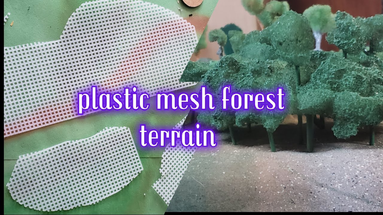 making plastic mesh forest terrain
