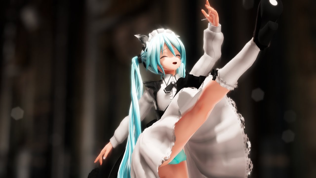 【MMD】つみ式初音ミク改ネコミミメイドで「ツギハギスタッカート」[Patchwork Staccato]【Ray-MMD】【4K】