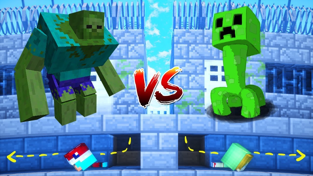 PRISION de ZOMBIE VS PRISION de CREEPER 🔥 MINECRAFT MINI JUEGO ESCAPE PRISION  BEBE MILO y VITA