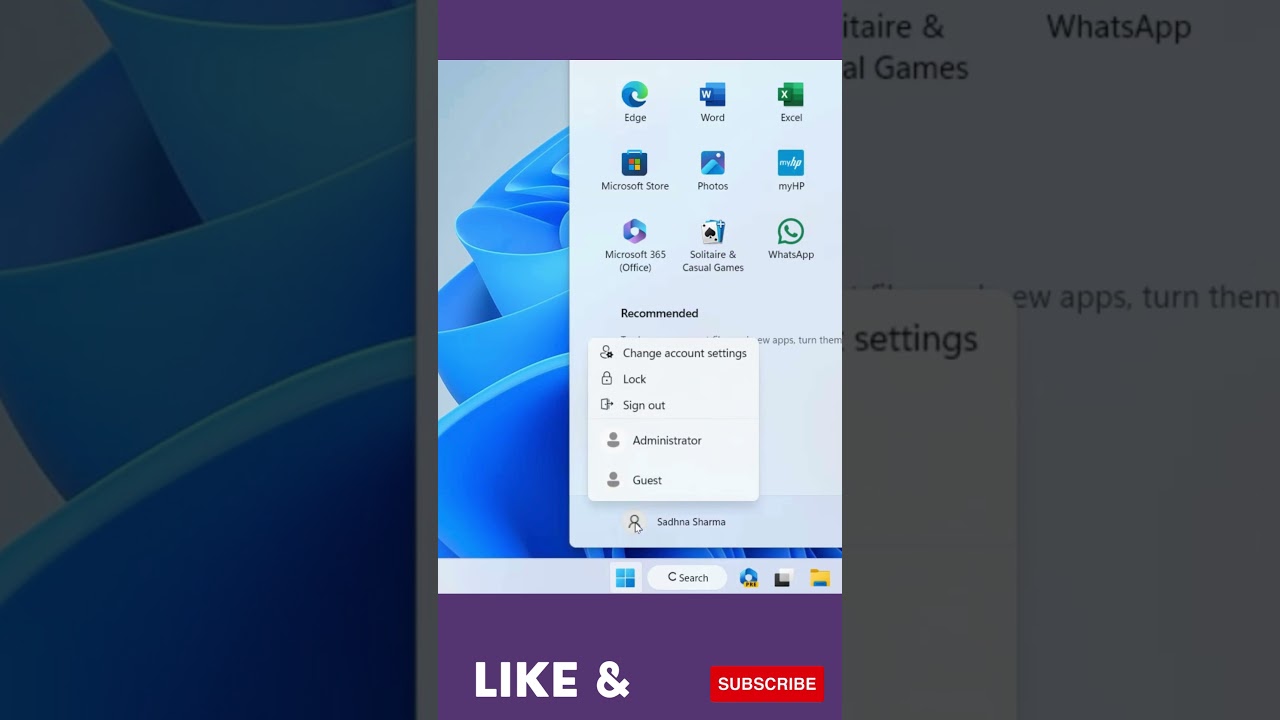 Как сменить пользователя в Windows 11/10