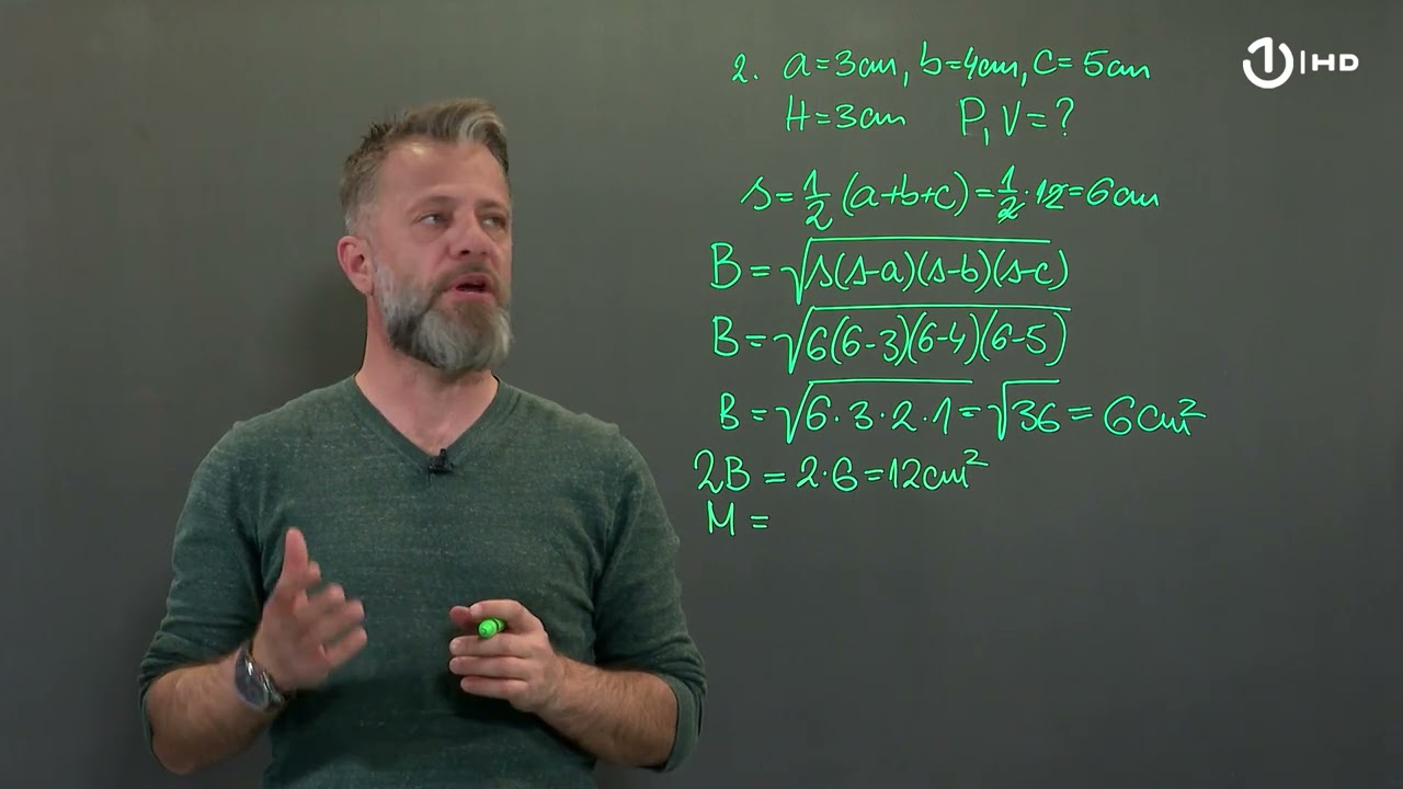 Domaća zadaća za 9. razred: Matematika - Trostrana prizma