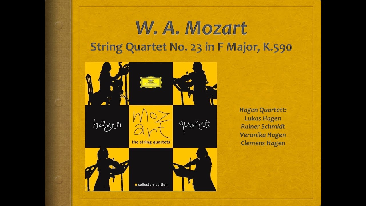 Mozart, String Quartet 23, K.590 - Video Score - Hagen Quartett