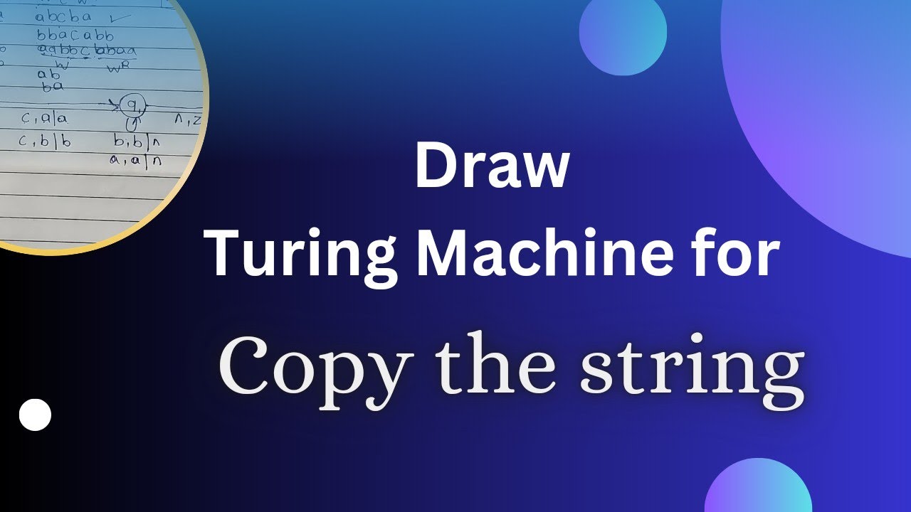 Draw Turing Machine for Copy the String||#Turing #machine #Copy the #String||#Copy #String||#Copy