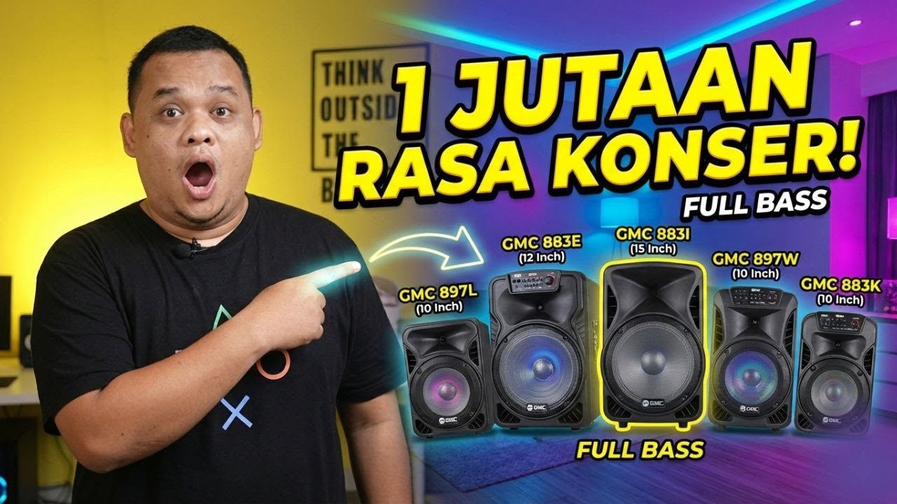 5 Speaker GMC 1 Jutaan Terbaik 2026! Bass Nendang Buat Karaoke Rumahan!