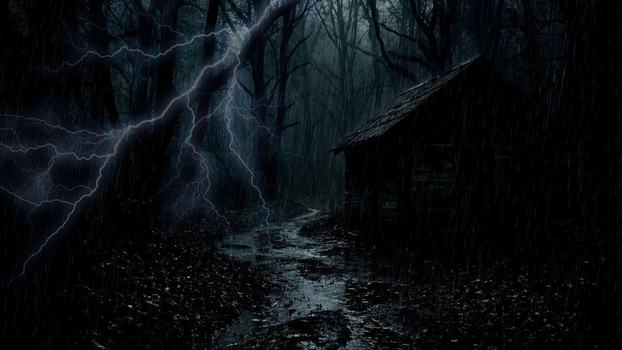 A Good Night's Sleep with Torrential Rain & Terrible Thunder on the Rickety Metal Roof in Rainforest