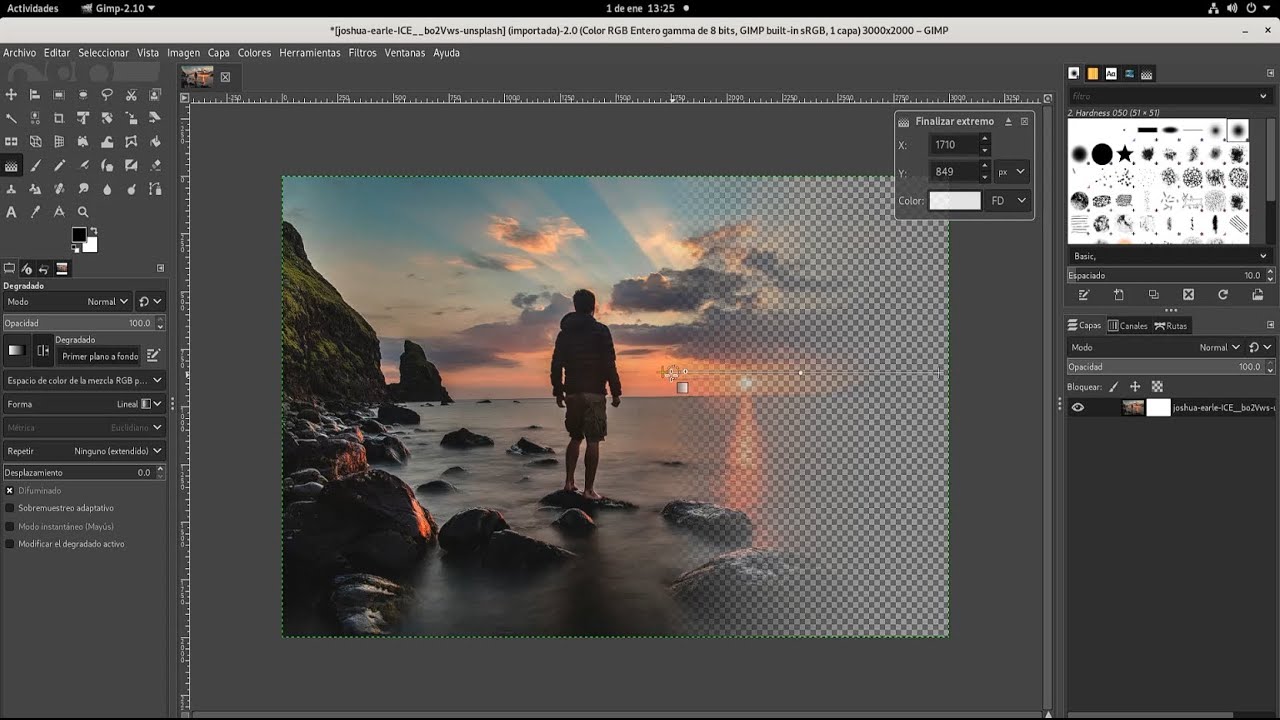 Crea Degradados Transparentes en GIMP Fácil y Rápido