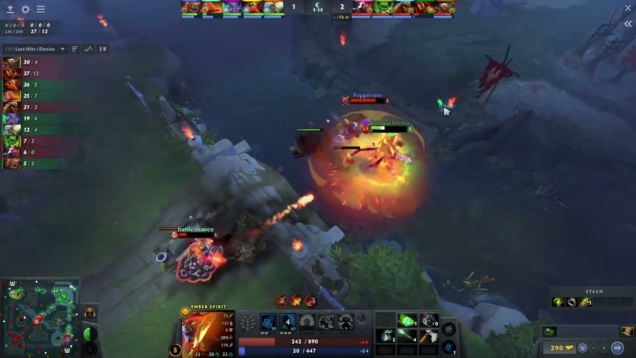 Как играть на центральной линии ember spirit (Larl) против lina - Dota 2