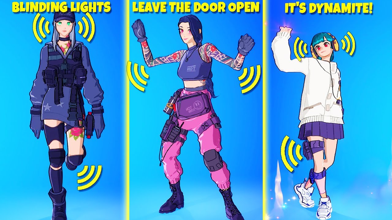 Anime Legends Fortnite doing All TikTok & ICON Emotes (Leave The Door Open, Rollie, Chicken Wing)