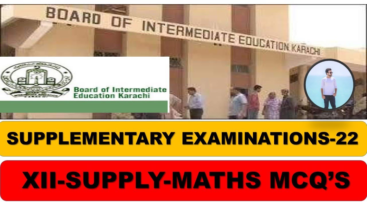 XII 2022 SUPPLY MATHS PAPER MCQS | SUPPLY MATHS PAPER | SUPPLY EXAMS | XII-MATHS MCQ&rsquo;S