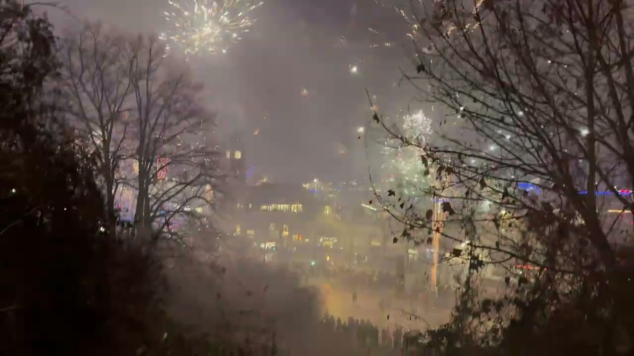 New Year 2026 Fireworks in Hamburg, Germany