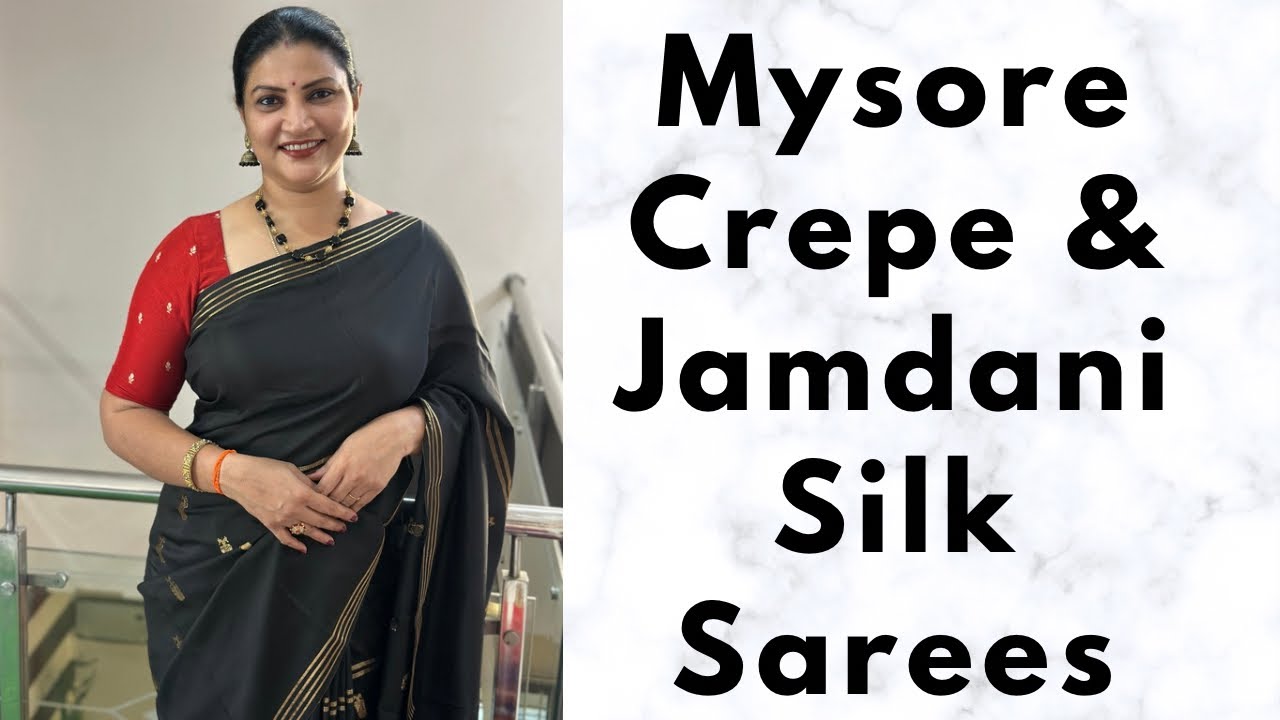 Mysore Crepe & Jamdani Silk Sarees | SamathaReddyStudio 