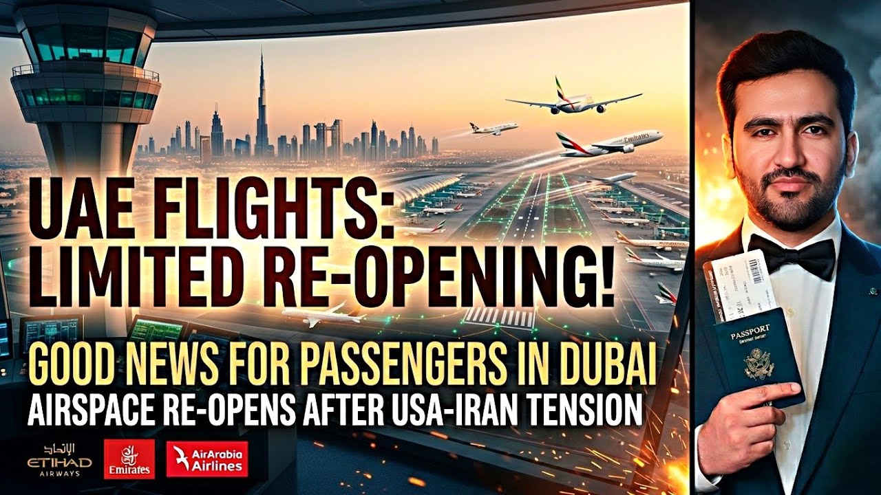 BREAKING: UAE Airspace Re-Opens! Major Relief for Travelers | Dubai Airport Emirates Flights Update