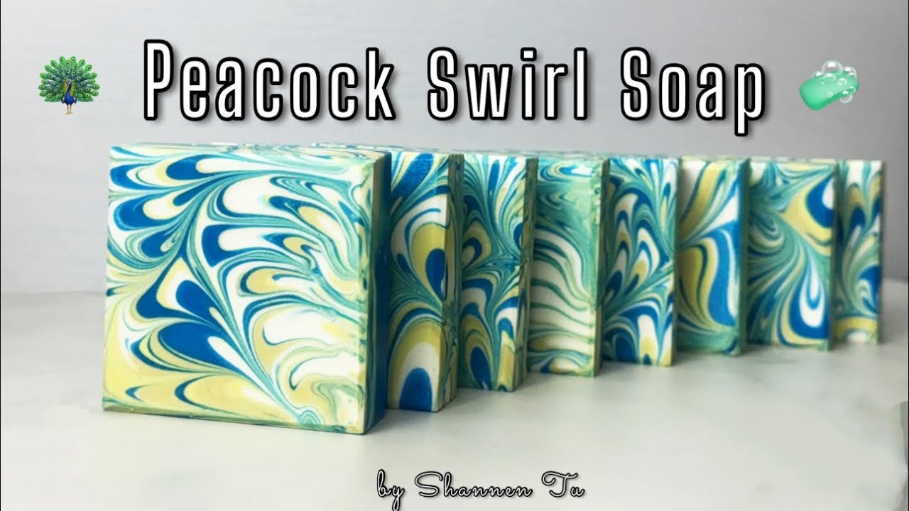 2026孔雀渲染手工皂-2026peacock swirl handmade soap