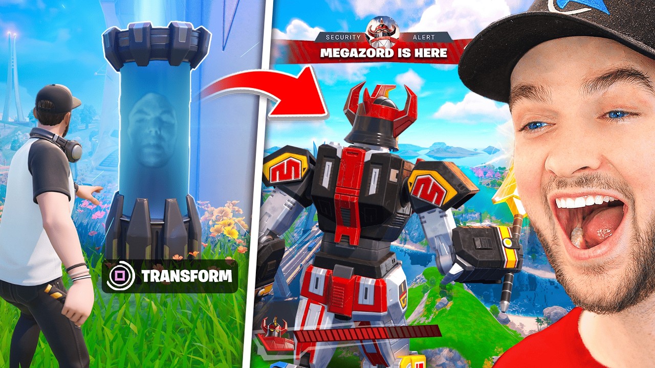 Becoming The MEGAZORD BOSS in Fortnite! (Mythic Boss Event)