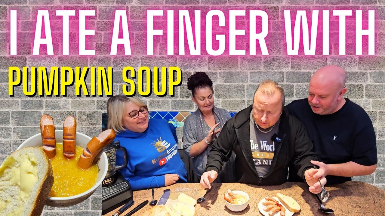 We Ate Halloween Pumpkin Soup With Fingers